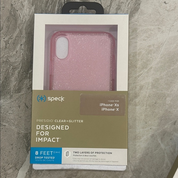 speck Other - Speck Presidio Glitter Case for iPhone X/Xs - Pink